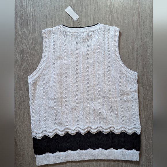 White and Black Women's Tank Top - Picture 2 of 6